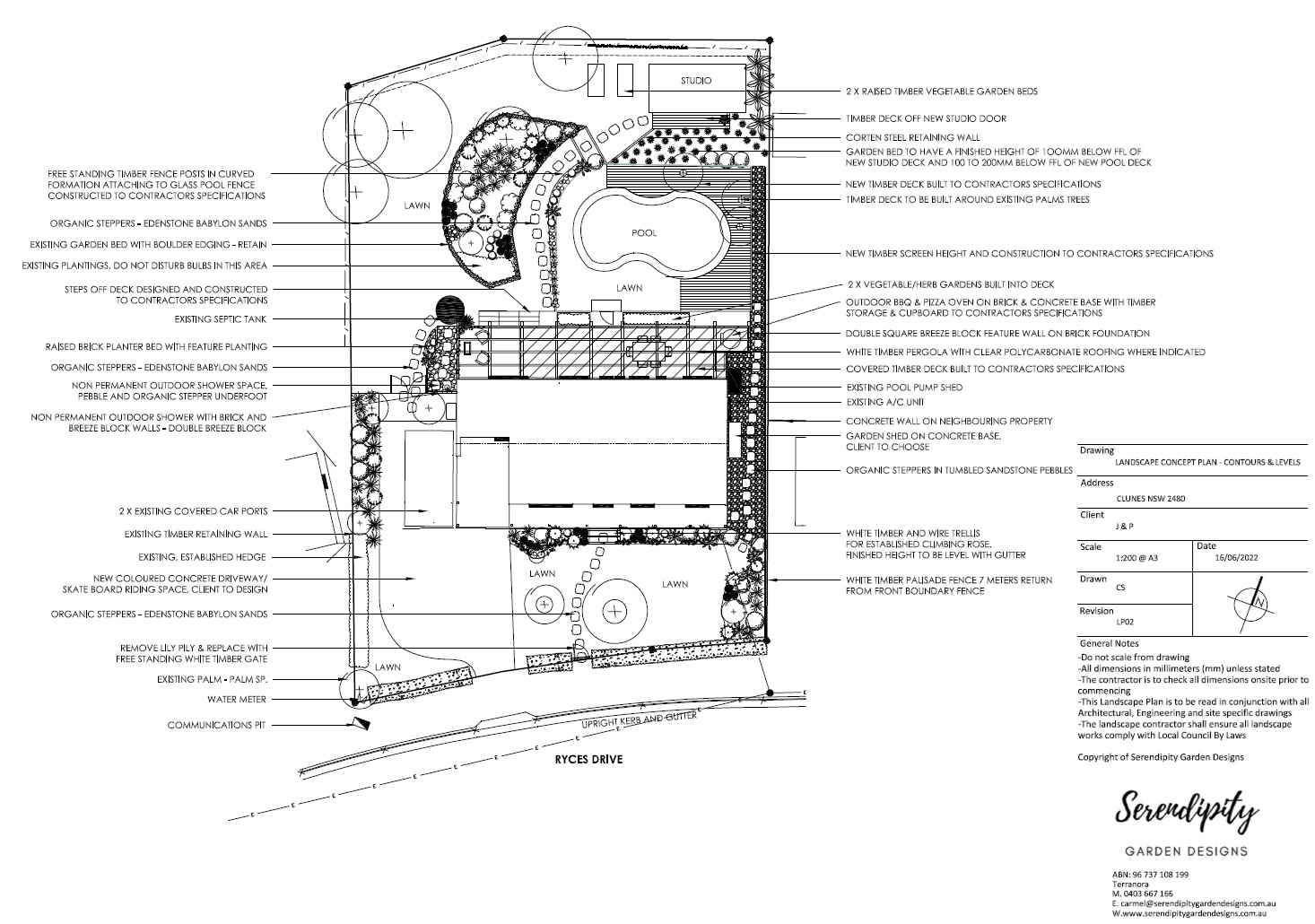 Landscape Design Concept Plan Clunes NSW